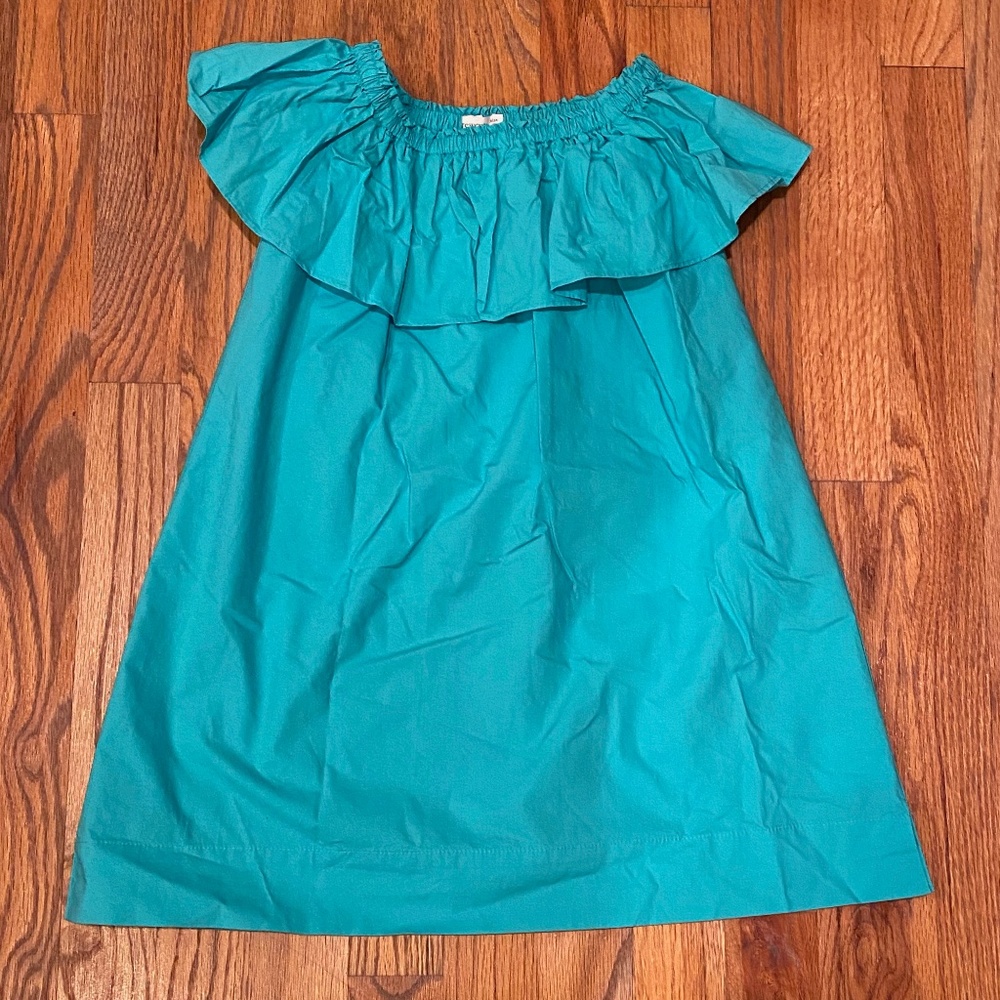J. Crew Girls Green Ruffle Dress - Size 5